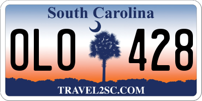 SC license plate OLO428