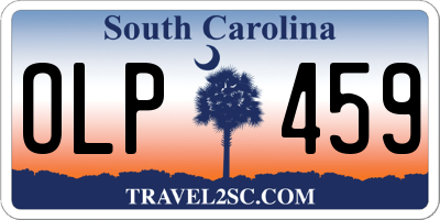 SC license plate OLP459