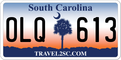 SC license plate OLQ613