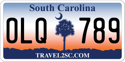 SC license plate OLQ789