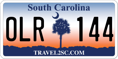 SC license plate OLR144