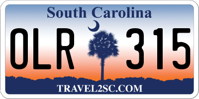 SC license plate OLR315