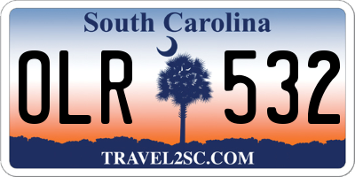 SC license plate OLR532