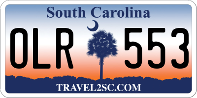 SC license plate OLR553