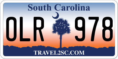 SC license plate OLR978