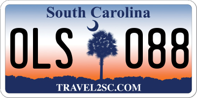 SC license plate OLS088