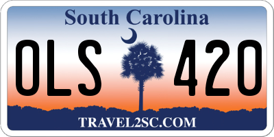 SC license plate OLS420
