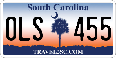SC license plate OLS455