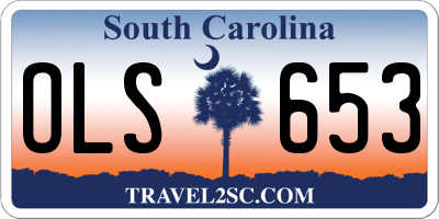 SC license plate OLS653