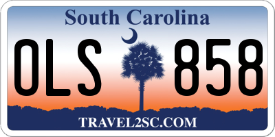SC license plate OLS858