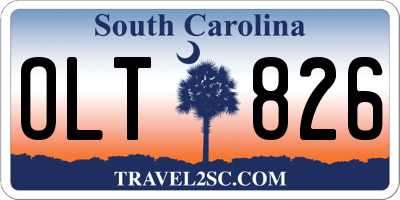 SC license plate OLT826