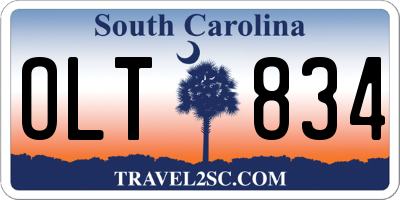 SC license plate OLT834