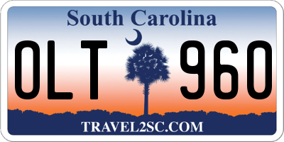 SC license plate OLT960