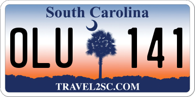 SC license plate OLU141