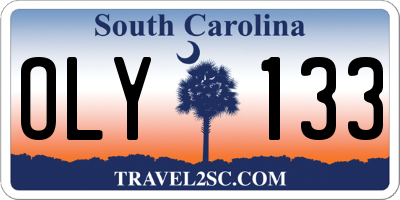 SC license plate OLY133
