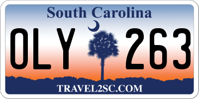 SC license plate OLY263