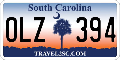 SC license plate OLZ394