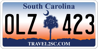 SC license plate OLZ423