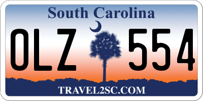 SC license plate OLZ554