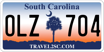 SC license plate OLZ704