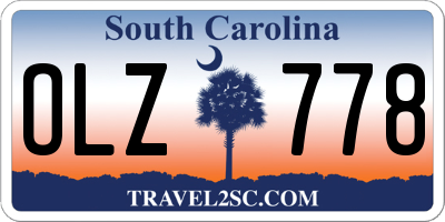SC license plate OLZ778