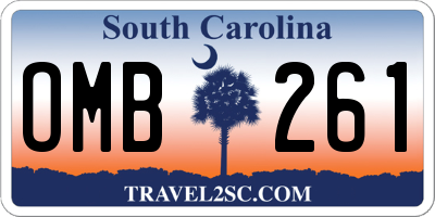 SC license plate OMB261