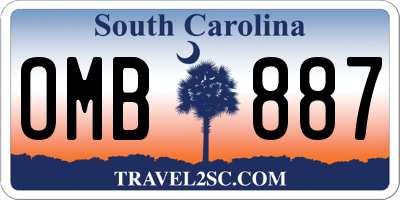 SC license plate OMB887