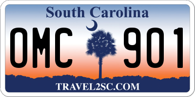 SC license plate OMC901