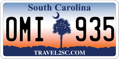 SC license plate OMI935