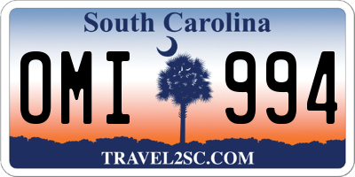 SC license plate OMI994