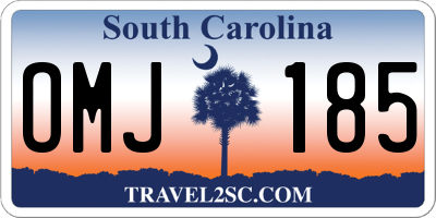 SC license plate OMJ185