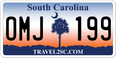 SC license plate OMJ199