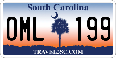 SC license plate OML199