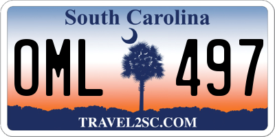 SC license plate OML497