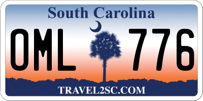 SC license plate OML776