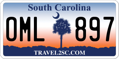 SC license plate OML897