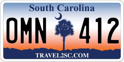 SC license plate OMN412