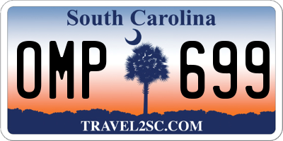 SC license plate OMP699