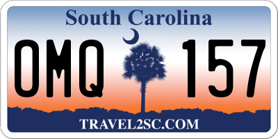 SC license plate OMQ157