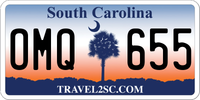 SC license plate OMQ655