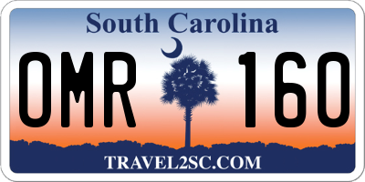 SC license plate OMR160