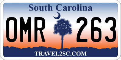 SC license plate OMR263
