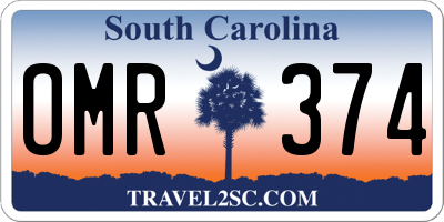 SC license plate OMR374
