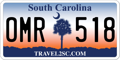 SC license plate OMR518