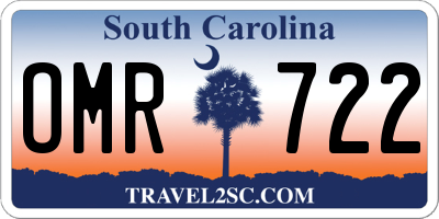 SC license plate OMR722