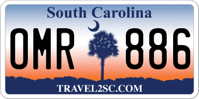 SC license plate OMR886