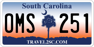 SC license plate OMS251
