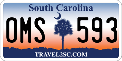 SC license plate OMS593