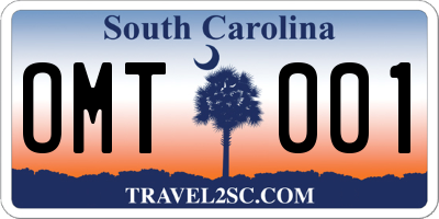 SC license plate OMT001