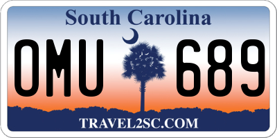 SC license plate OMU689